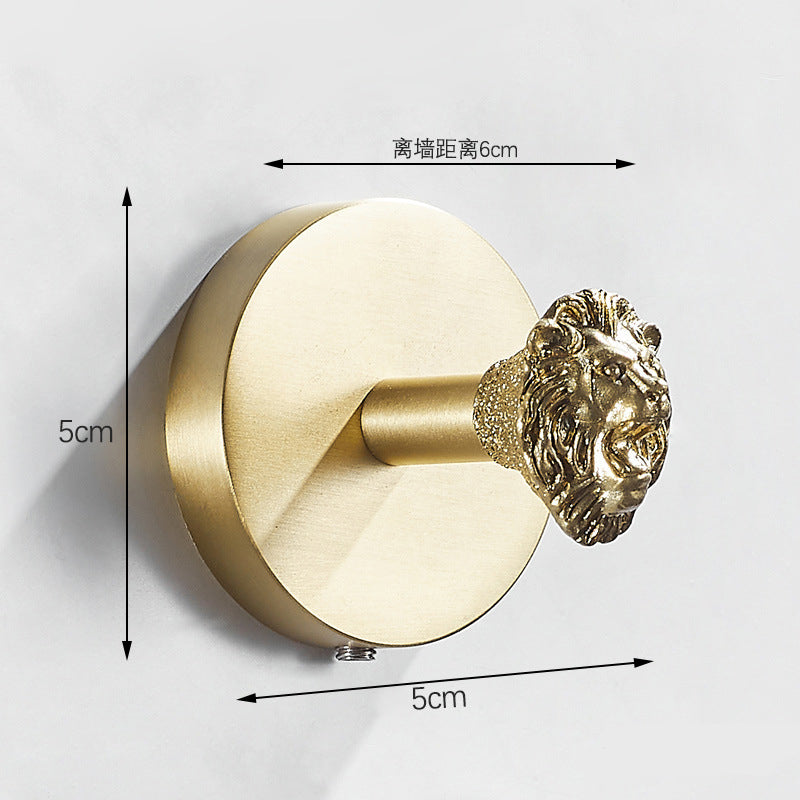 Brushed Gold Animal Wall Hooks
