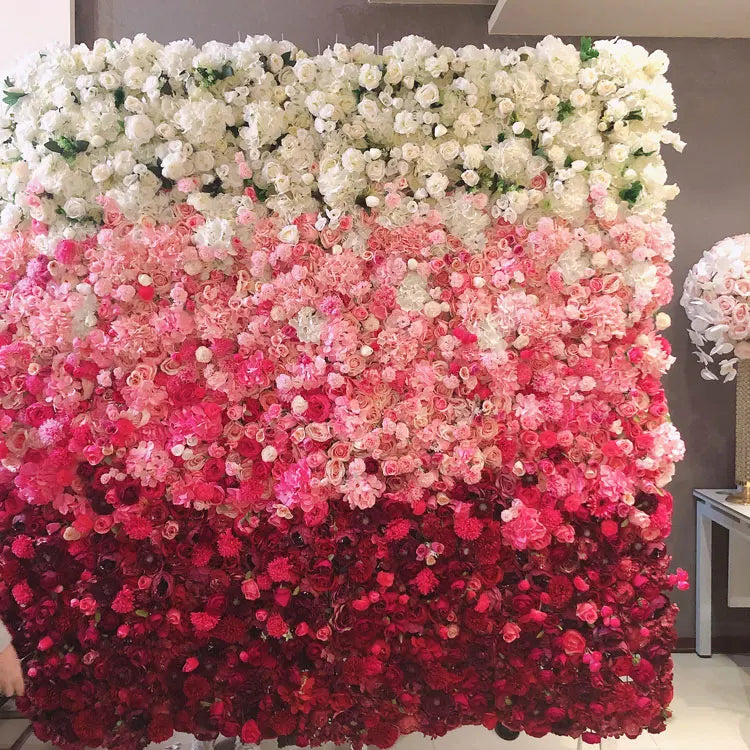 Handmade Silk Flower Wall Backdrop for Weddings & Events