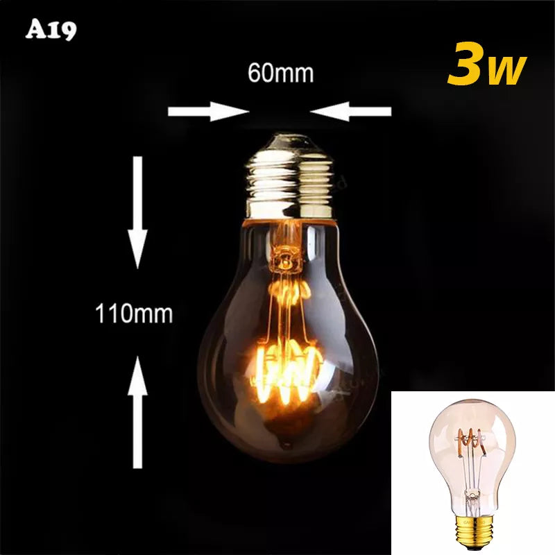 Retro Gold Spiral - Vintage Edison Bulb with Gold Tint - 20,000 Hour Life