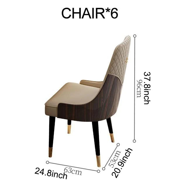 Luxury Round Marble Dining Table And Chairs for Home
