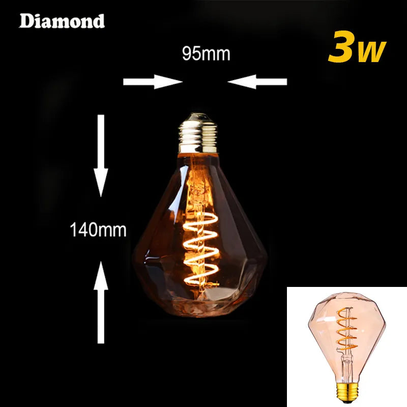 Retro Gold Spiral - Vintage Edison Bulb with Gold Tint - 20,000 Hour Life