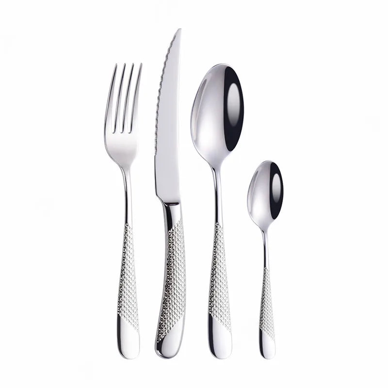 Frosted Stainless Steel Cutlery Set (Fork, Spoon & Knife)