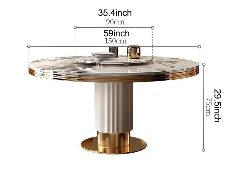 Luxury Round Marble Dining Table And Chairs for Home