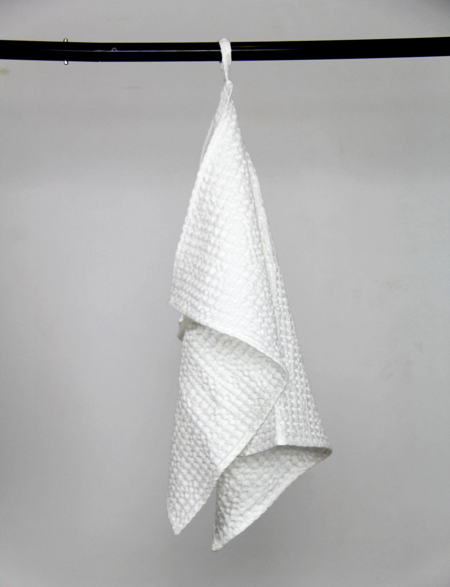 Linen Cotton Waffle Towel | Soft & Absorbent in Asphalt Grey