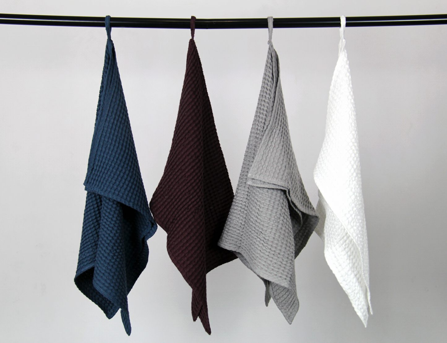 Linen Cotton Waffle Towel | Soft & Absorbent in Asphalt Grey