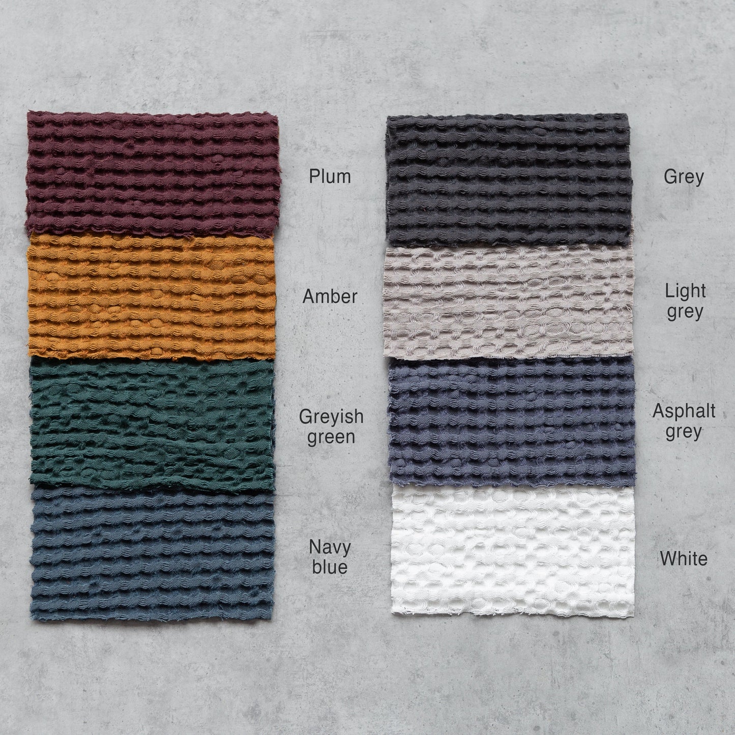 Linen Cotton Waffle Towel | Soft & Absorbent in Asphalt Grey