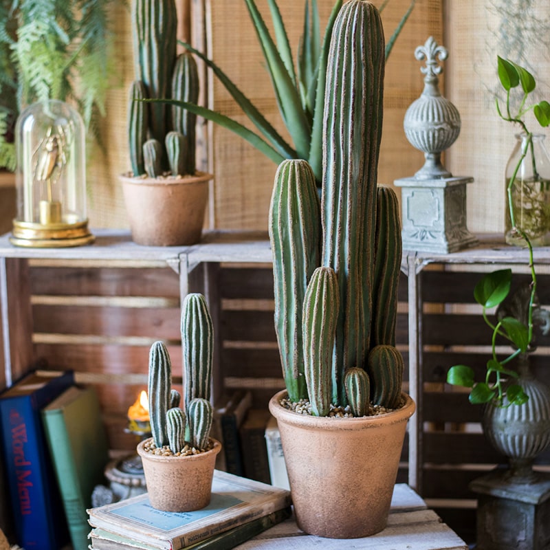 Lifelike Artificial Potted Cactus