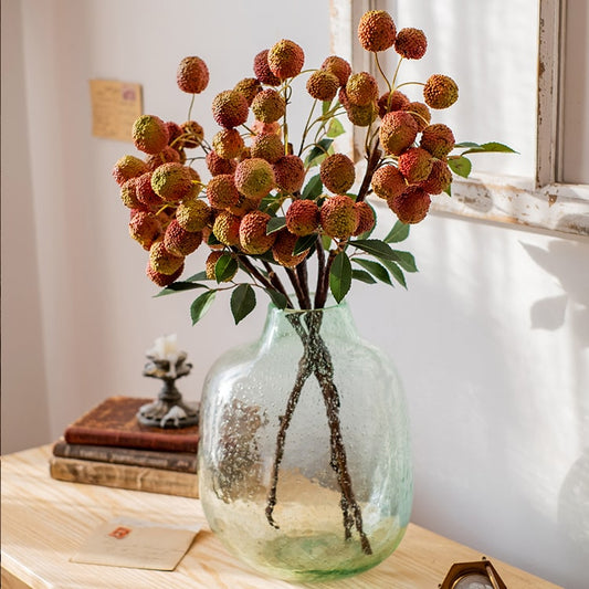Handmade Lychee Stem Silk Plant