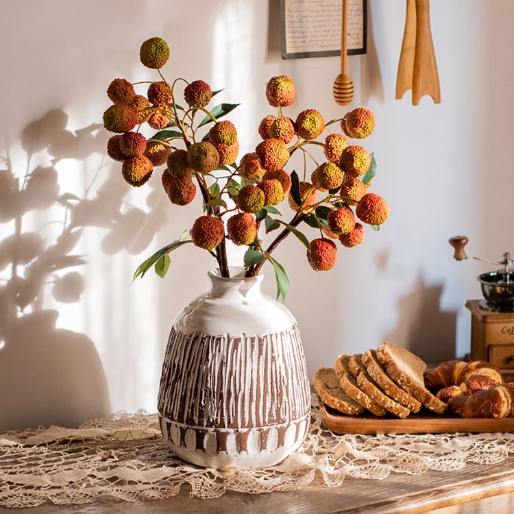 Handmade Lychee Stem Silk Plant