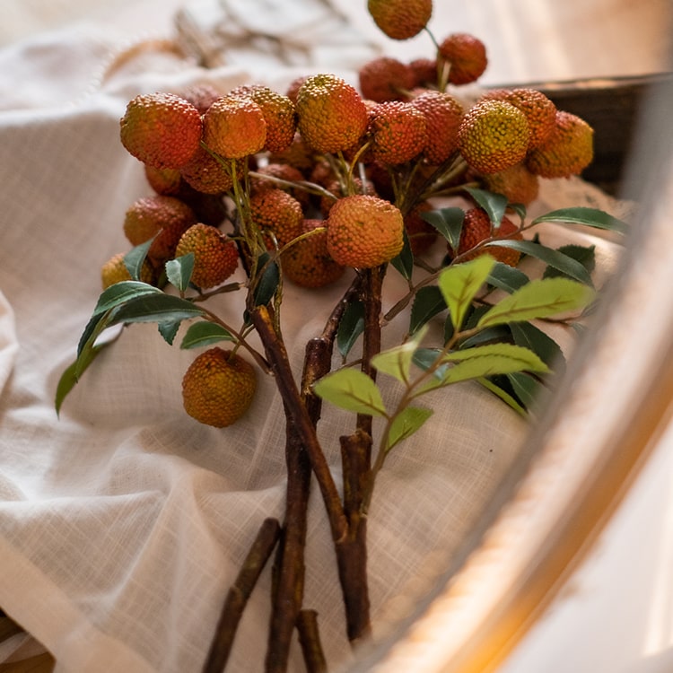 Handmade Lychee Stem Silk Plant