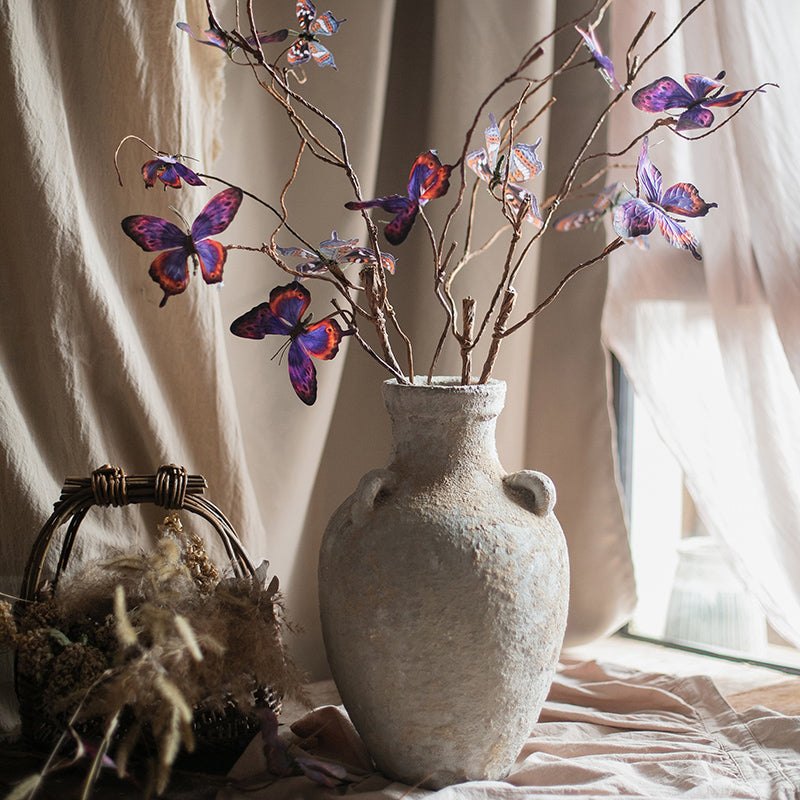 Zen-inspired ceramic vase with unique handmade details
