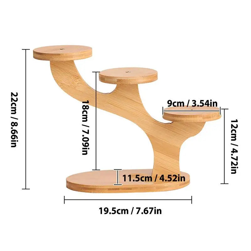 wooden multi-layer plant stand