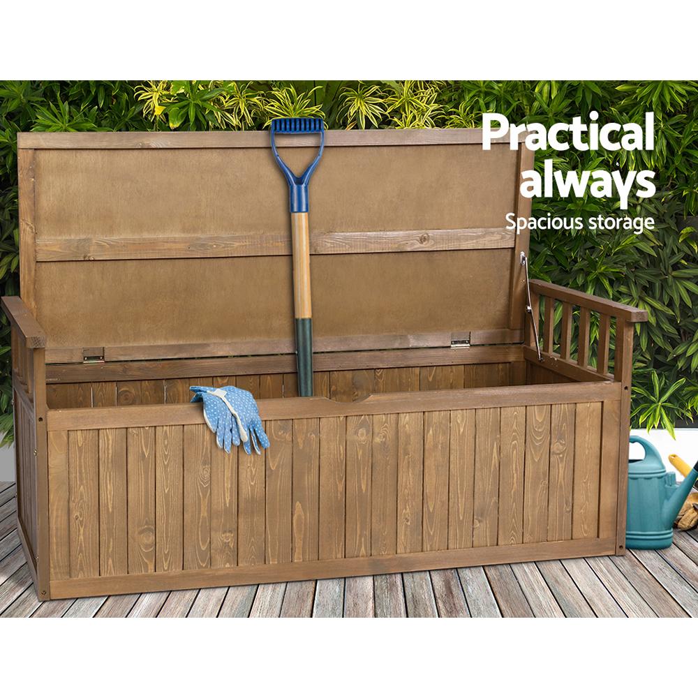 Gardeon Outdoor Storage Bench - Rustic Charm Meets Smart Storage