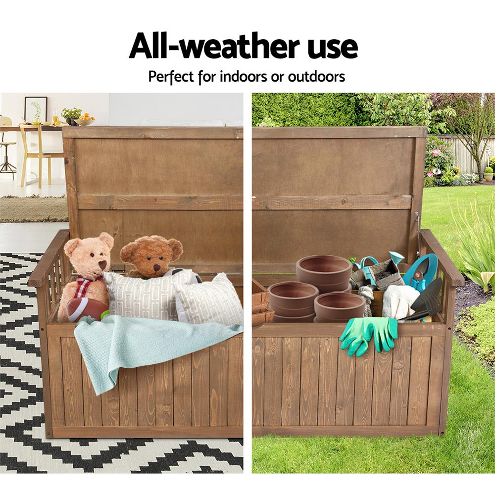 Gardeon Outdoor Storage Bench - Rustic Charm Meets Smart Storage