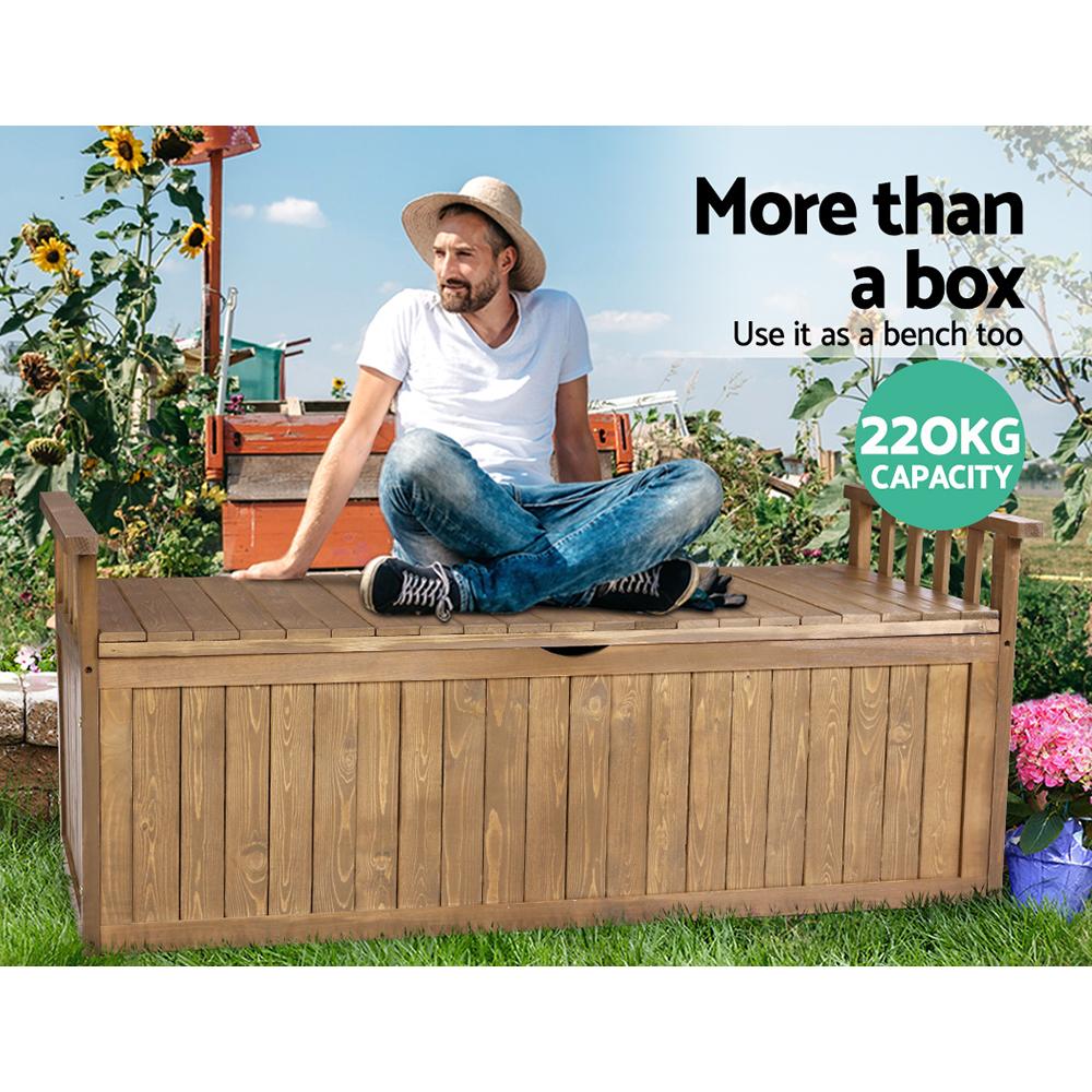 Gardeon Outdoor Storage Bench - Rustic Charm Meets Smart Storage