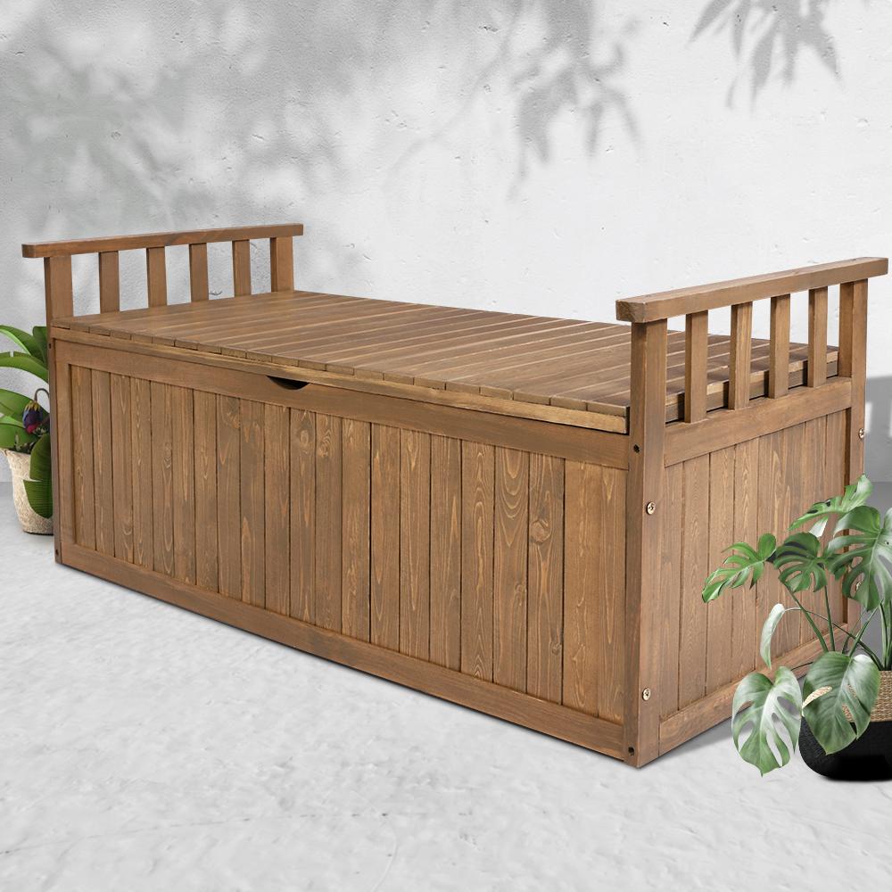 Gardeon Outdoor Storage Bench - Rustic Charm Meets Smart Storage