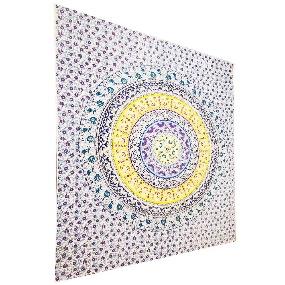 100% cotton floral tapestry with elegant border details