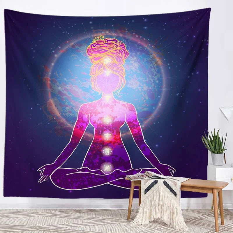 Seven Chakra Mandala Tapestry
