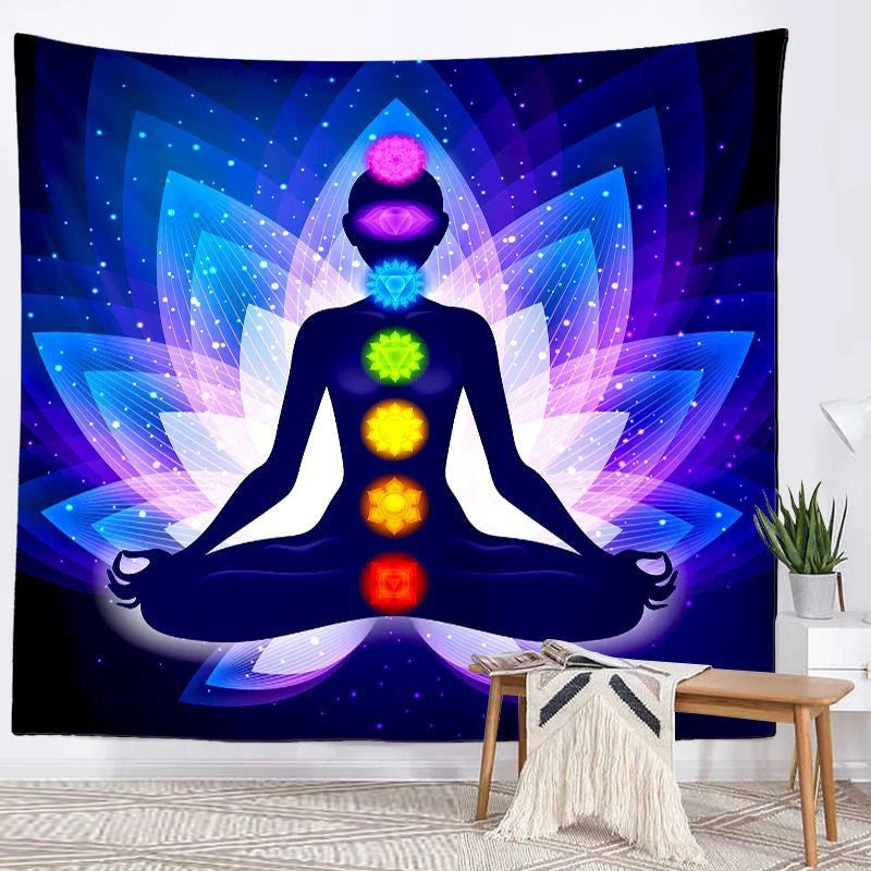 Seven Chakra Mandala Tapestry