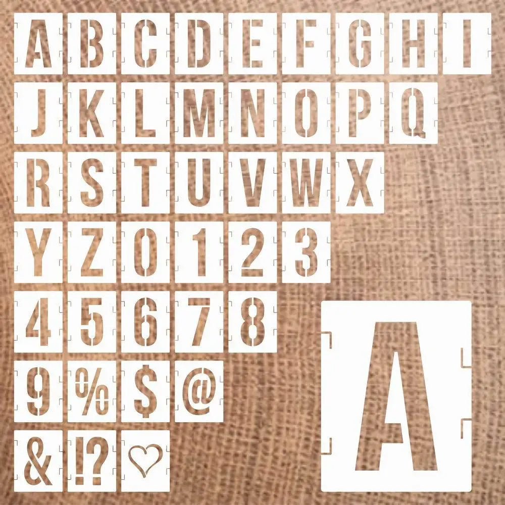 Reusable Alphabet Stencil Set – 42-Piece Interlocking Kit for DIY Projects