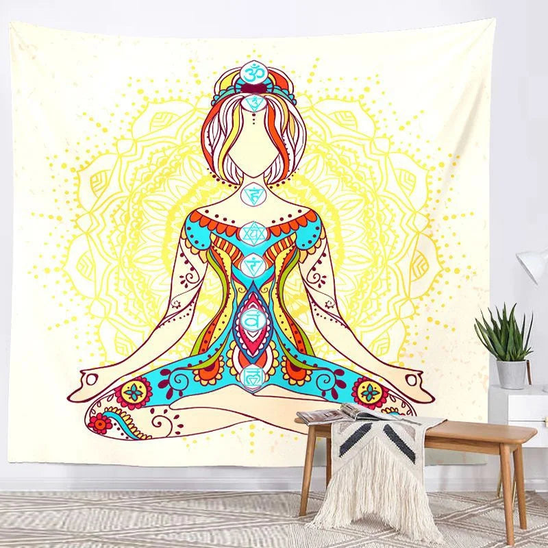 Seven Chakra Mandala Tapestry