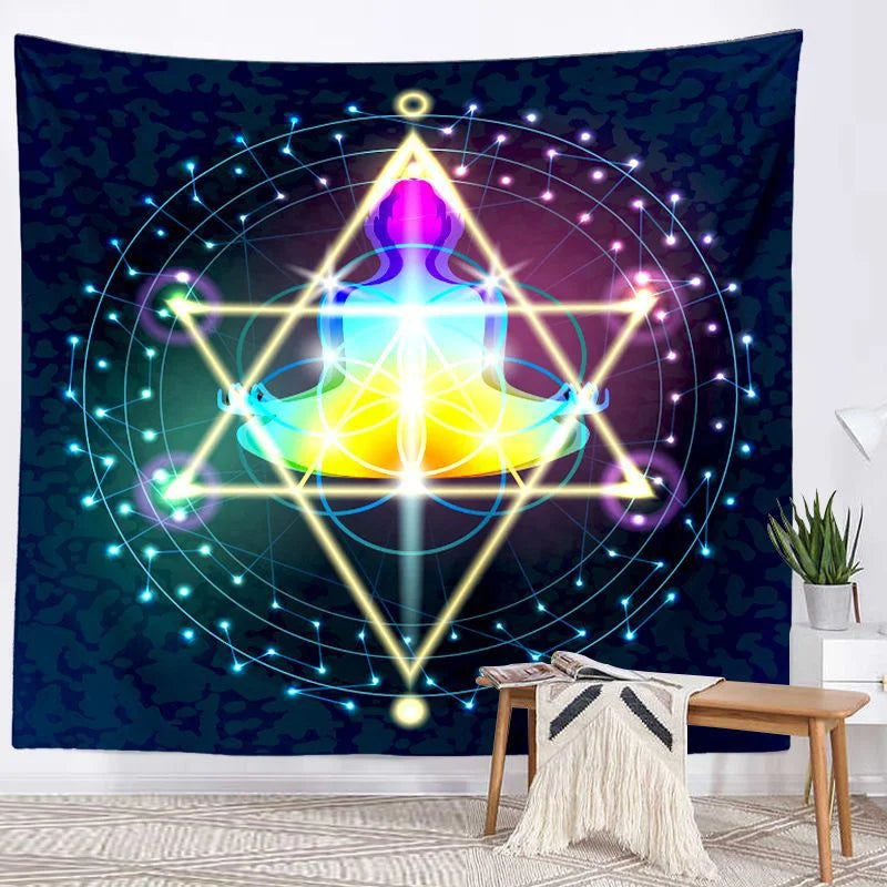 Seven Chakra Mandala Tapestry