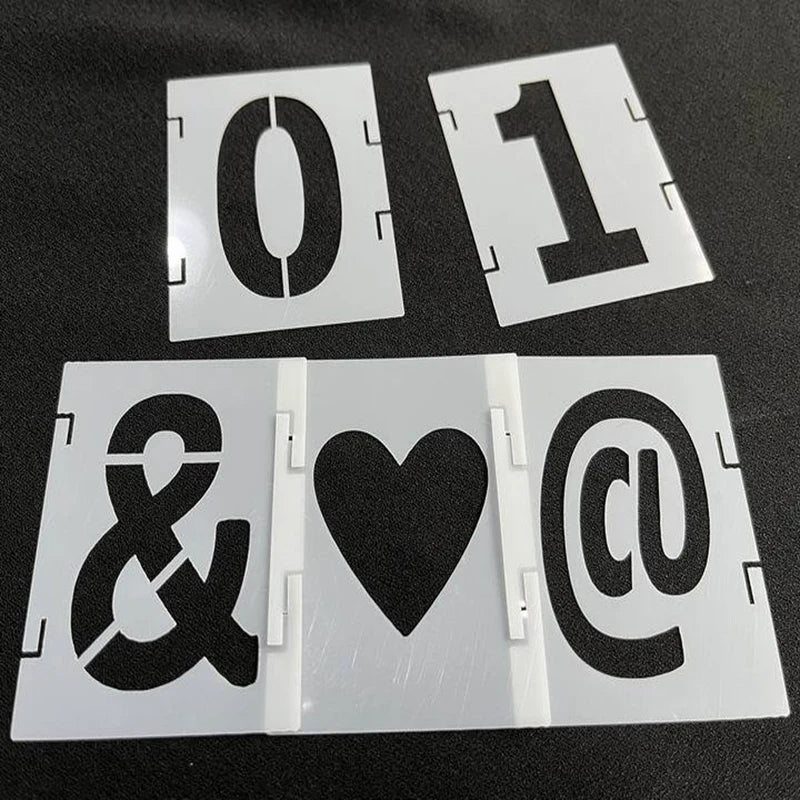 Reusable Alphabet Stencil Set – 42-Piece Interlocking Kit for DIY Projects