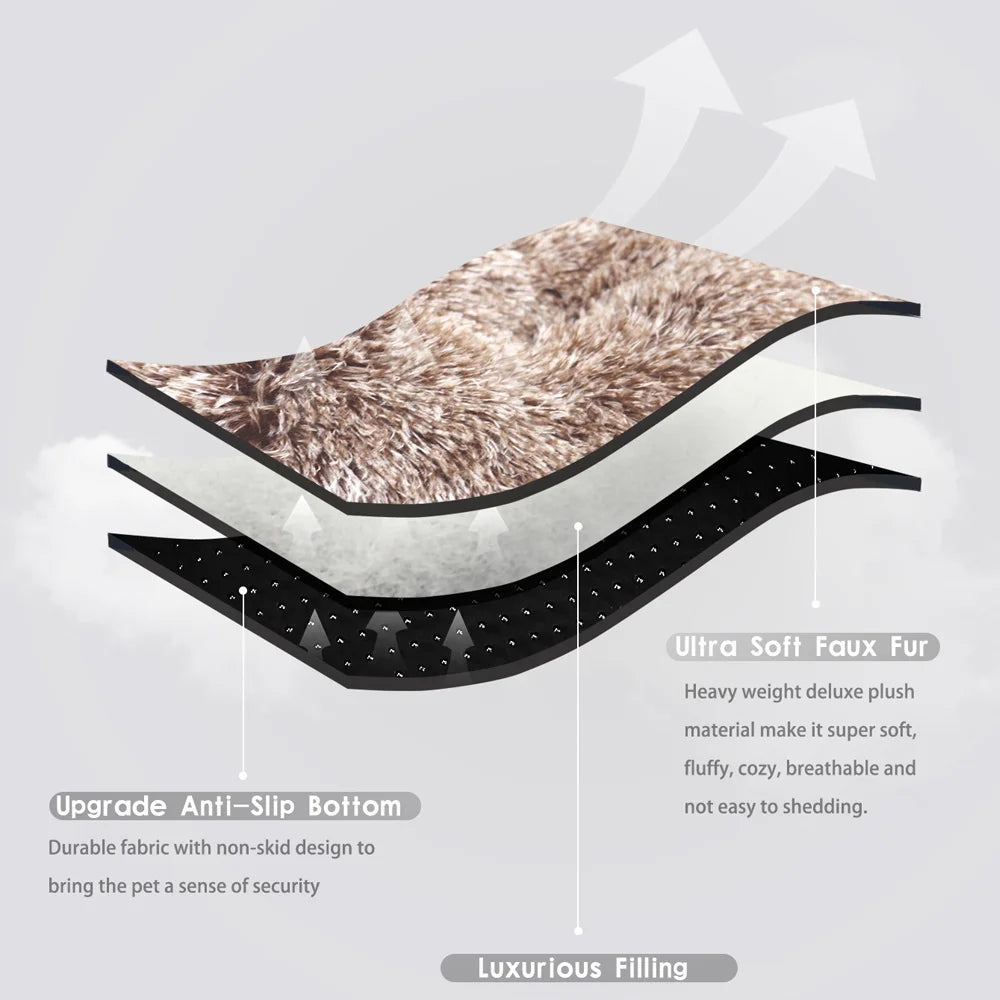 Ultra-Soft & Washable Dog Crate Bed with Anti-Slip Bottom
