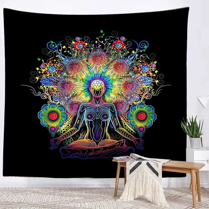 Seven Chakra Mandala Tapestry