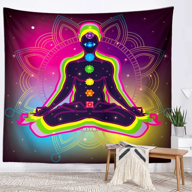 Seven Chakra Mandala Tapestry
