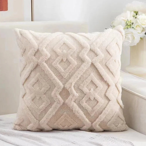 Textured Snowflake Velvet Jacquard Accent Pillow