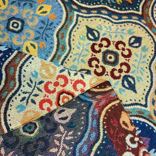 Bohemian Jacquard Woven Fabric – 58" Wide Ethnic Pattern