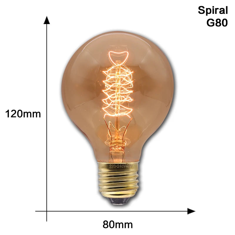Vintage Edison Bulb - 30,000 Hour Lifespan - E27 Globe LED Bulb