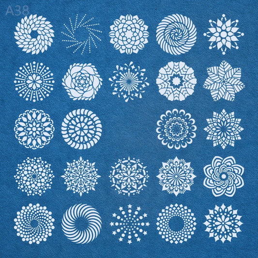 Mandala Layering Stencils – 24 Designs for Wall Art, Crafts & Furniture