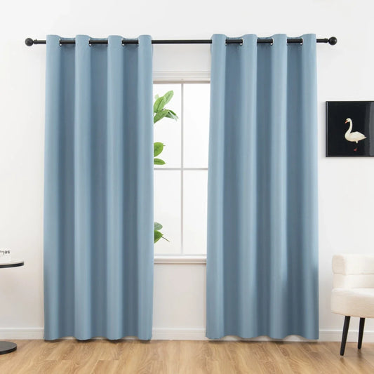 Solid Color Thermal 100% Blackout Drapes – Complete Light Control