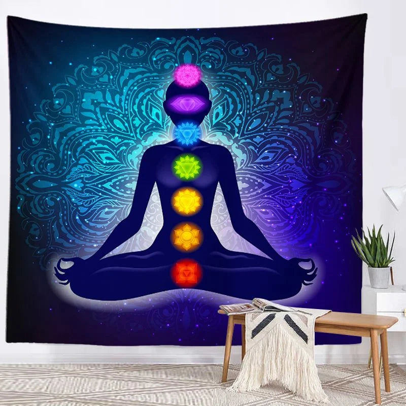 Seven Chakra Mandala Tapestry