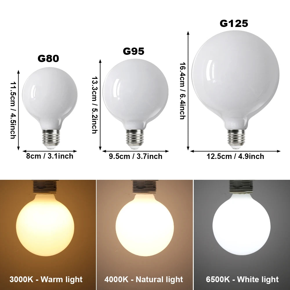 Modern Frosted LED Globe Bulbs – Energy-Efficient Soft Glow