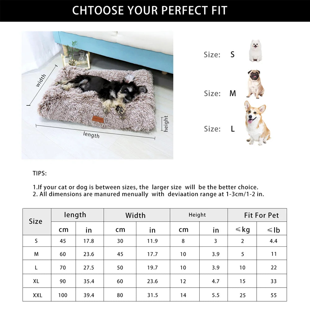 Ultra-Soft & Washable Dog Crate Bed with Anti-Slip Bottom