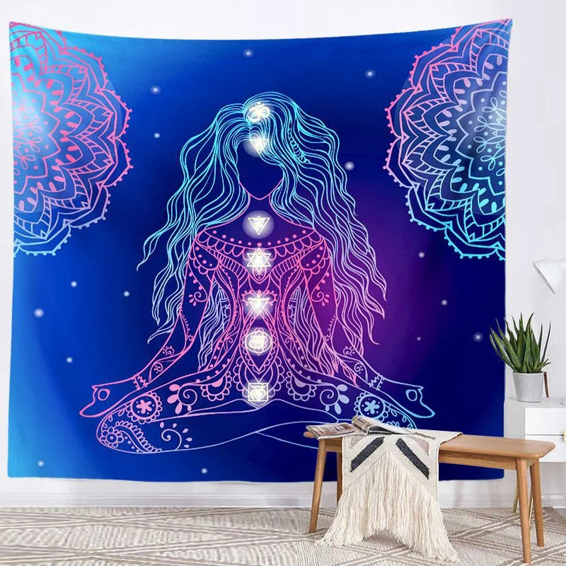 Seven Chakra Mandala Tapestry