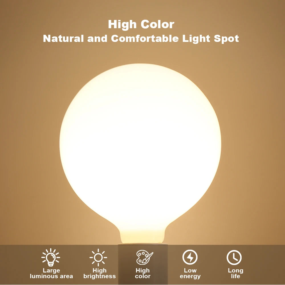 Modern Frosted LED Globe Bulbs – Energy-Efficient Soft Glow