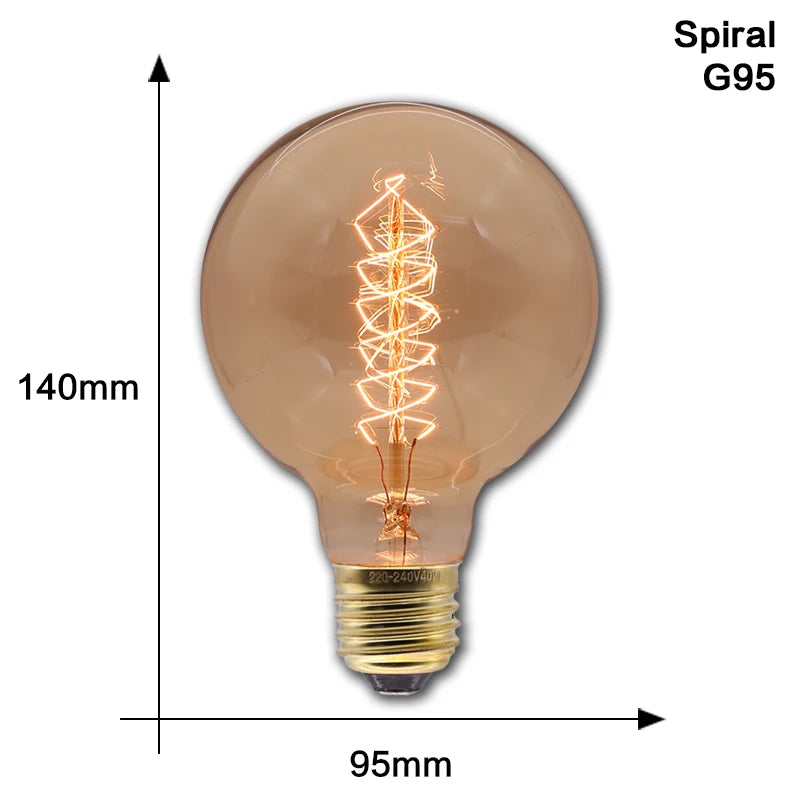 Vintage Edison Bulb - 30,000 Hour Lifespan - E27 Globe LED Bulb