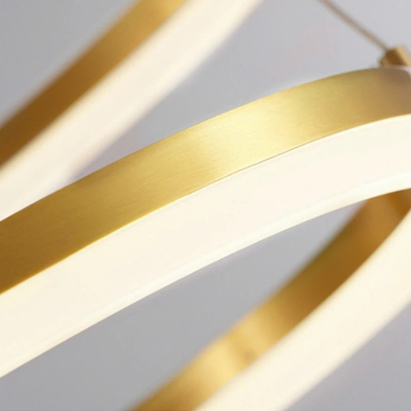 The Aurelia Modern Aluminum Rings Chandelier