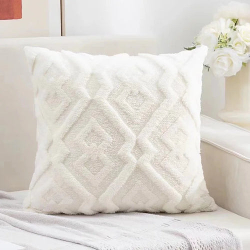 Textured Snowflake Velvet Jacquard Accent Pillow