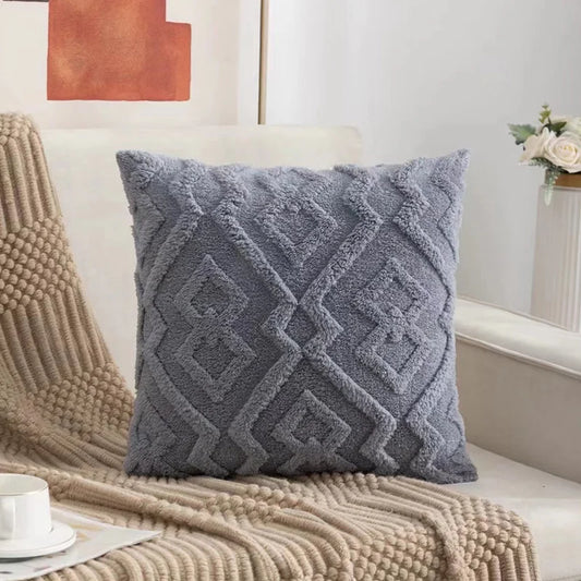 Textured Snowflake Velvet Jacquard Accent Pillow