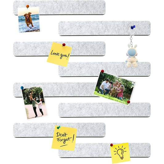 Self-Adhesive Felt Cork Bulletin Board Strips – 8 Pack