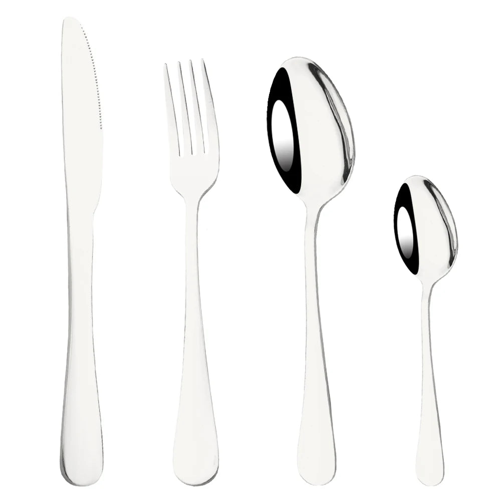 Modern Rainbow Flatware Set with Pigmented Finish