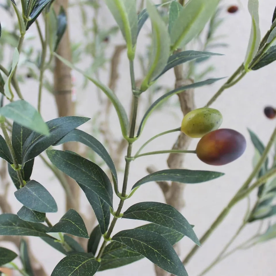 10ft Faux Olive Tree – Realistic Silk Leaves & Fruits