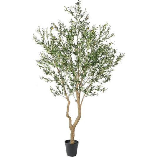 10ft Faux Olive Tree – Realistic Silk Leaves & Fruits