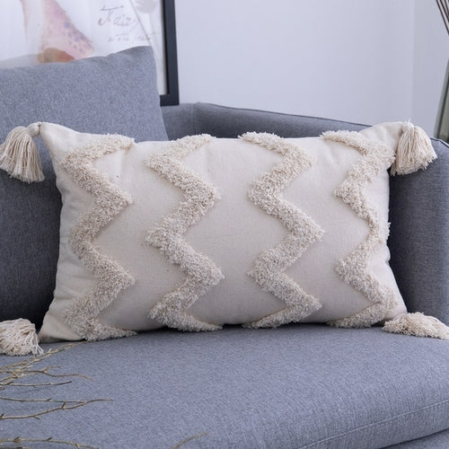 Handmade Tassel Cushion Cover