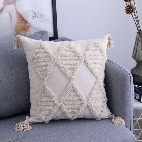 Handmade Tassel Cushion Cover